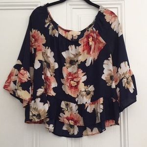 Flower print blouse